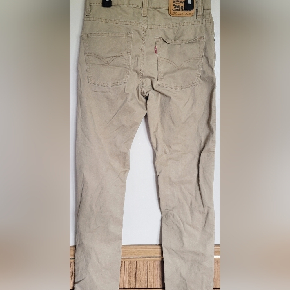 Levi Strauss Girls Khaki 511 Slim Jeans Size 16R